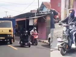 Viral Wanita di Halmahera Utara Nekat Lawan Arah dengan Motor Listrik, Diduga ODGJ