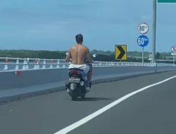 Aksi Viral WNA di Bali yang Kembali Berulah, Kini Masuk Jalan Tol dengan Mengendarai Sepeda Motor