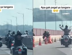 Viral! Aksi Rombongan Moge yang Kuasai Jalan Khusus Mobil di Jembatan Suramadu, Netizen Geleng Kepala