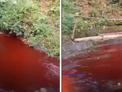 Viral Sebuah Sungai di Malang Berubah Warna Jadi Merah, Ini Dugaan Penyebabnya!