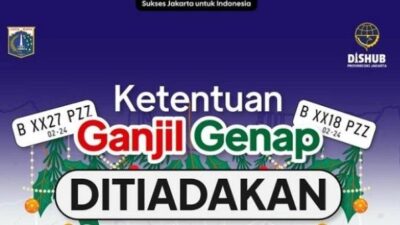 Jakarta Tanpa Ada Ganjil-Genap Hari Ini, Besok, dan Minggu Depan